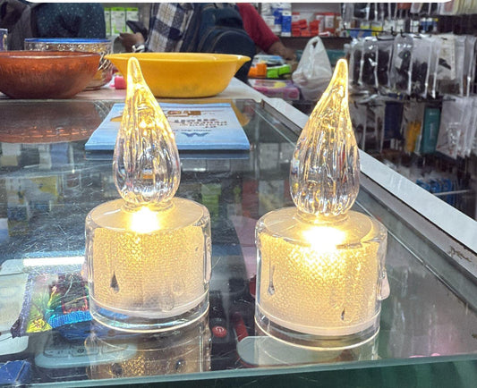 Crystal Flameless Candle Light [6pis]