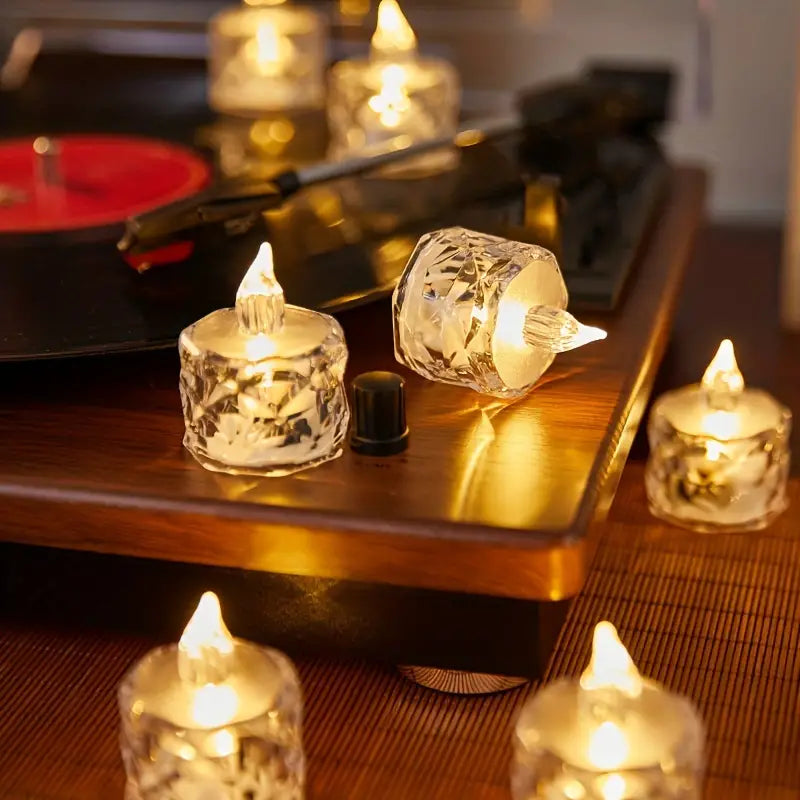 Crystal Flameless Candle Light [6pis]