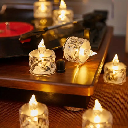 Crystal Flameless Candle Light [6pis]