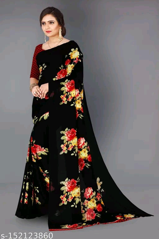 best silk printed daily wear saree